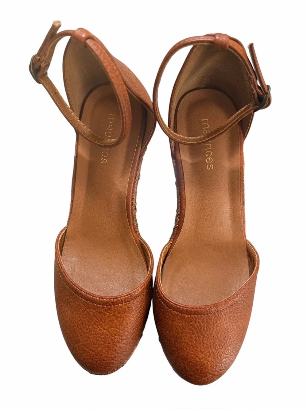Maurice’s Bella Studded Wedge Tan/Brown Size 6.5 Narrow Fit